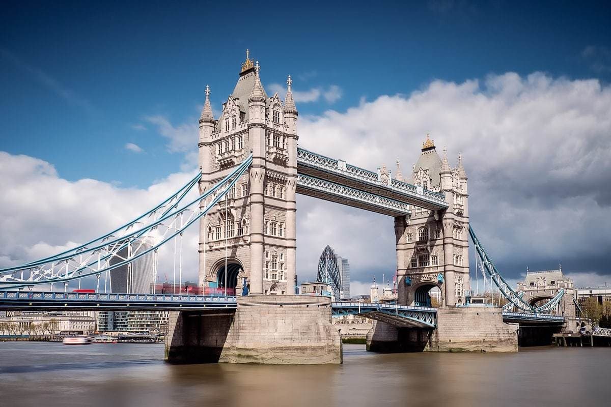 Long exposure Tower Bridge London UK