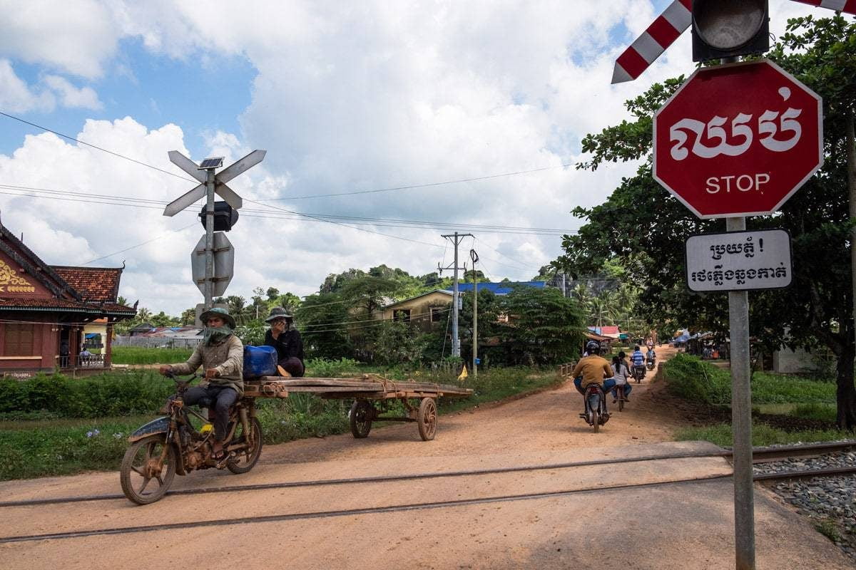 Level crossing. Kampot, Cambodia.