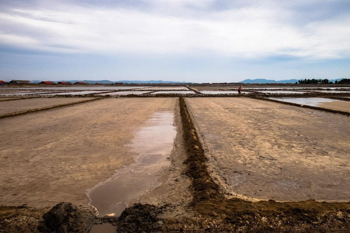 Salt fields. Kampot, Cambodia.