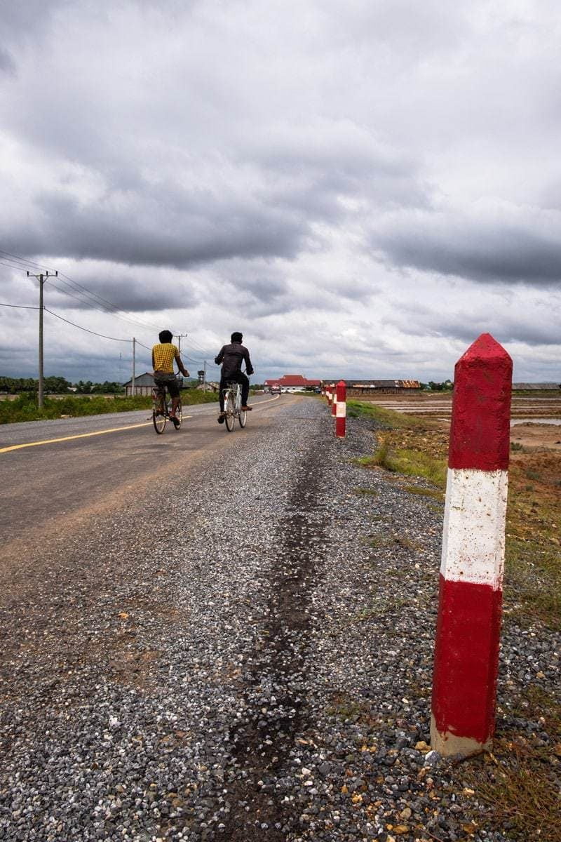 Let's go for a bike ride through the salt fields. Kampot, Cambodia.