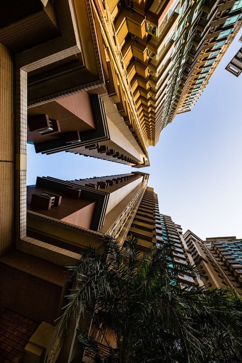 Skyline in Park Island. Ma Wan, Hong Kong.