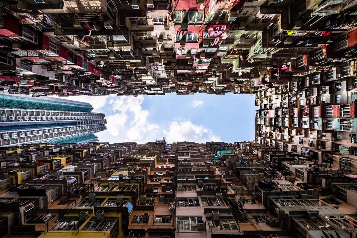 Yick Cheung Building and Kornville Block 2. Hong Kong HDR