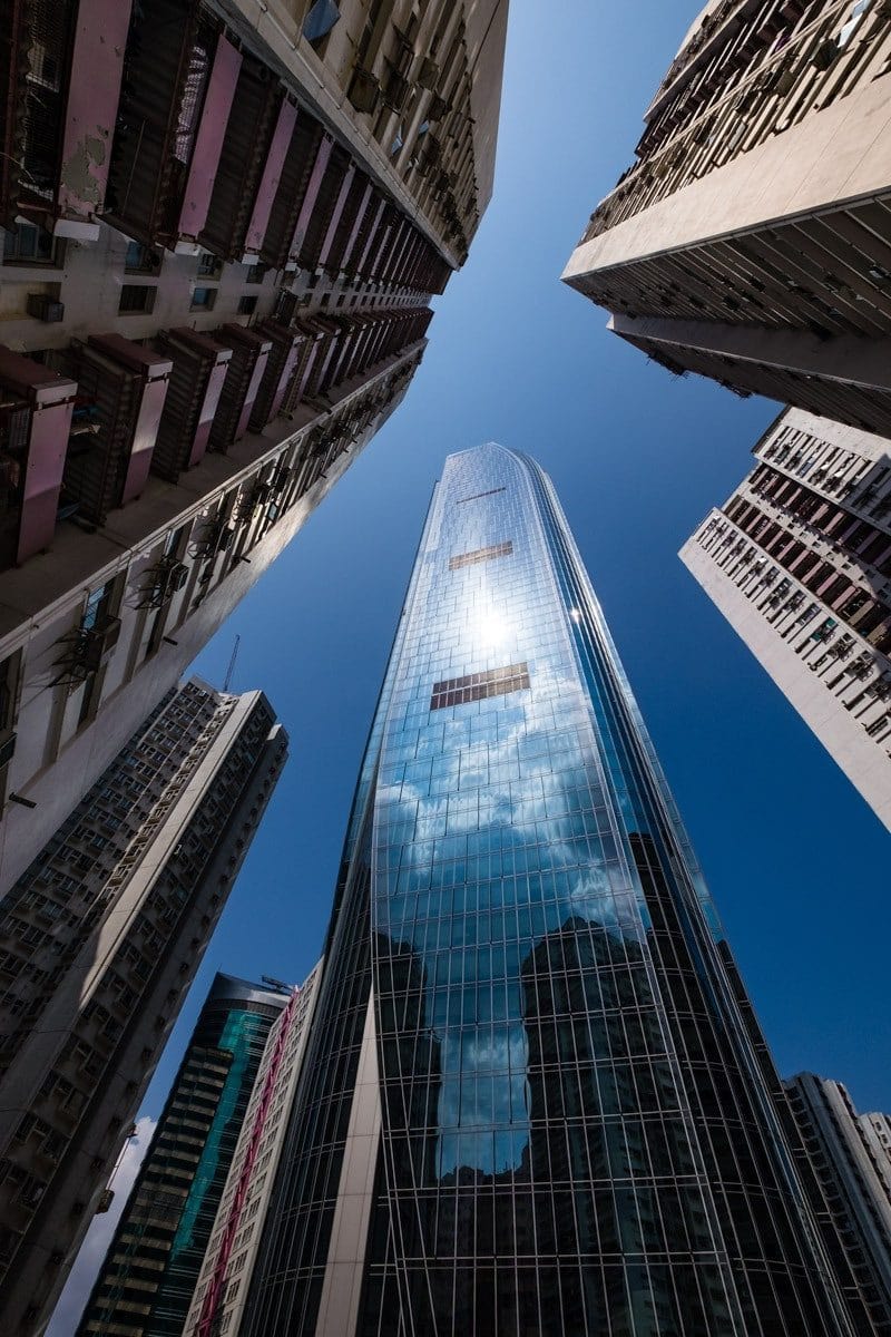 Skyline in Hong Kong Island. Hong Kong.