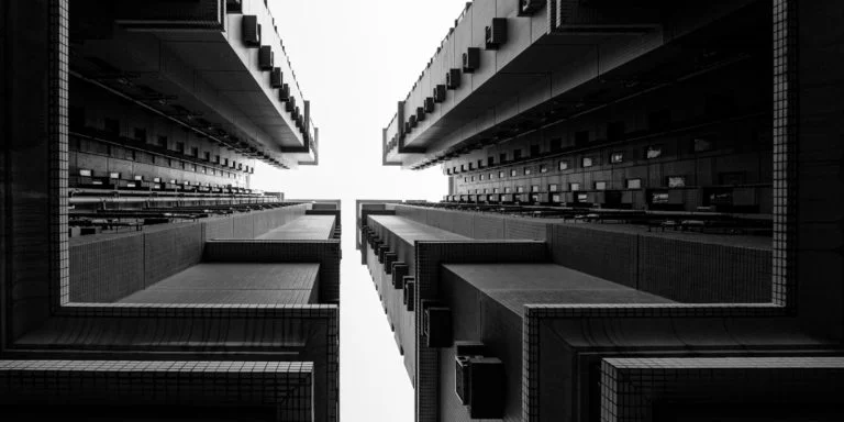 Skyline and tall building at Park Island, Ma Wan in Hong Kong. Architectural photos of Southeast Asia.
