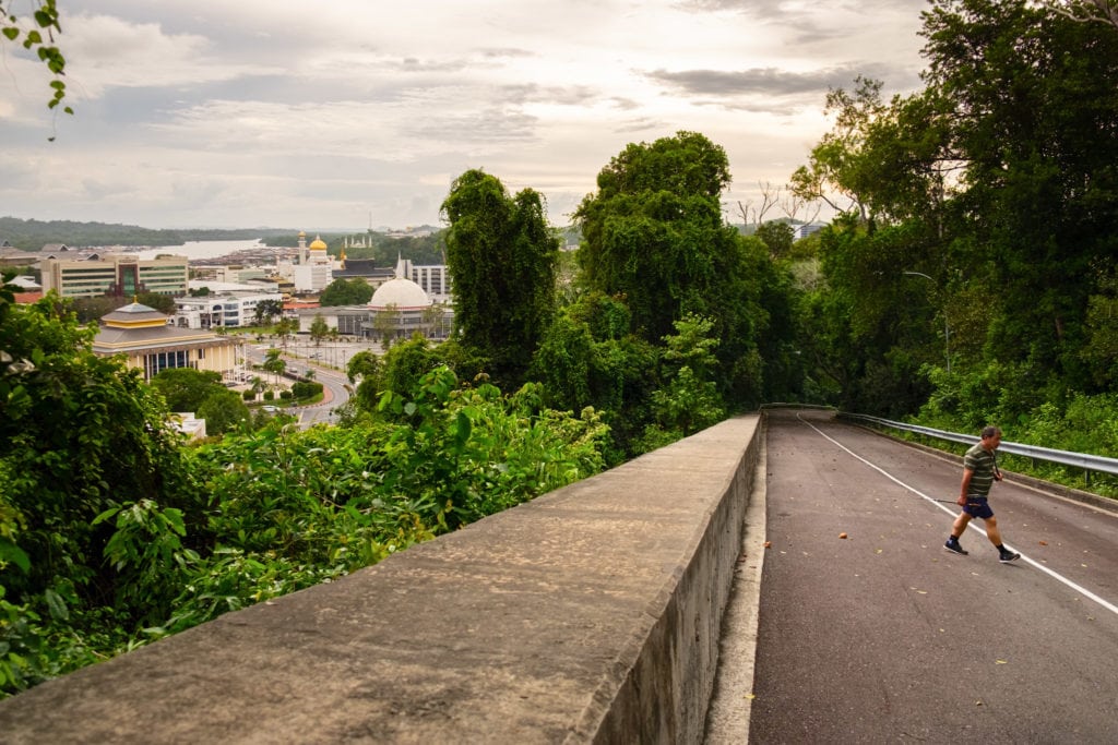 Man jogs at Tasek Lama Recreational Park. Bandar Seri Begawan, Brunei.
