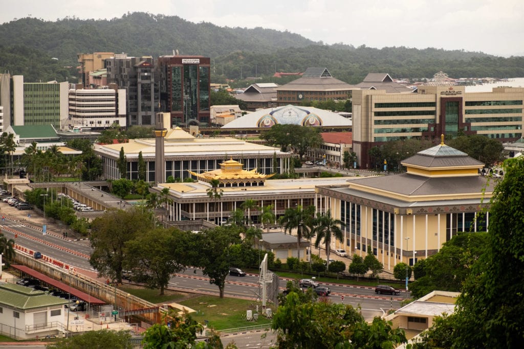 City view from Tasek Lama Recreational Park. Bandar Seri Begawan, Brunei.