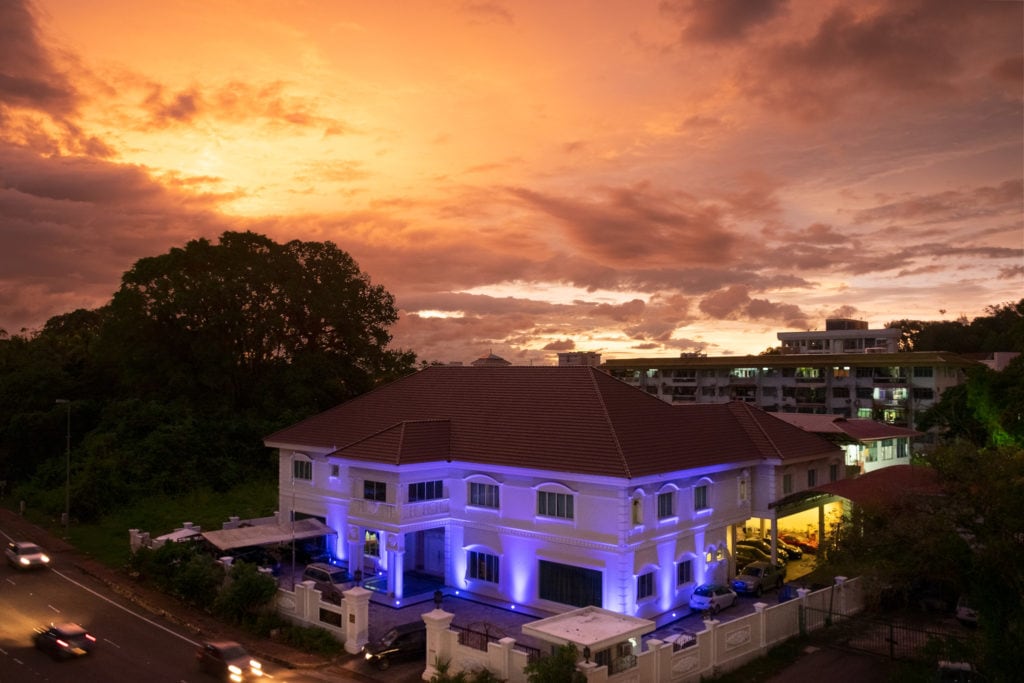 Beautiful sunset over Bandar Seri Begawan, Brunei.