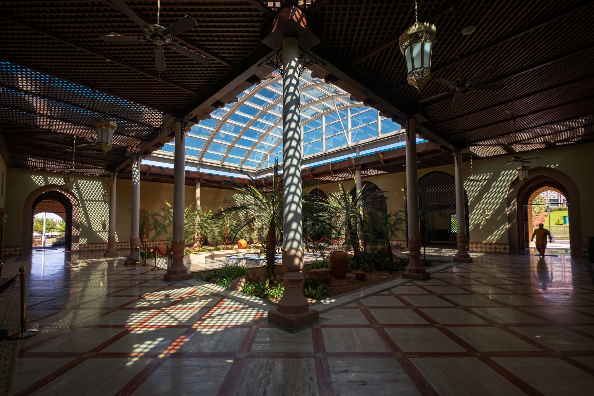 Inside the beautiful Ash Shaliheen Mosque. Bandar Seri Begawan, Brunei.