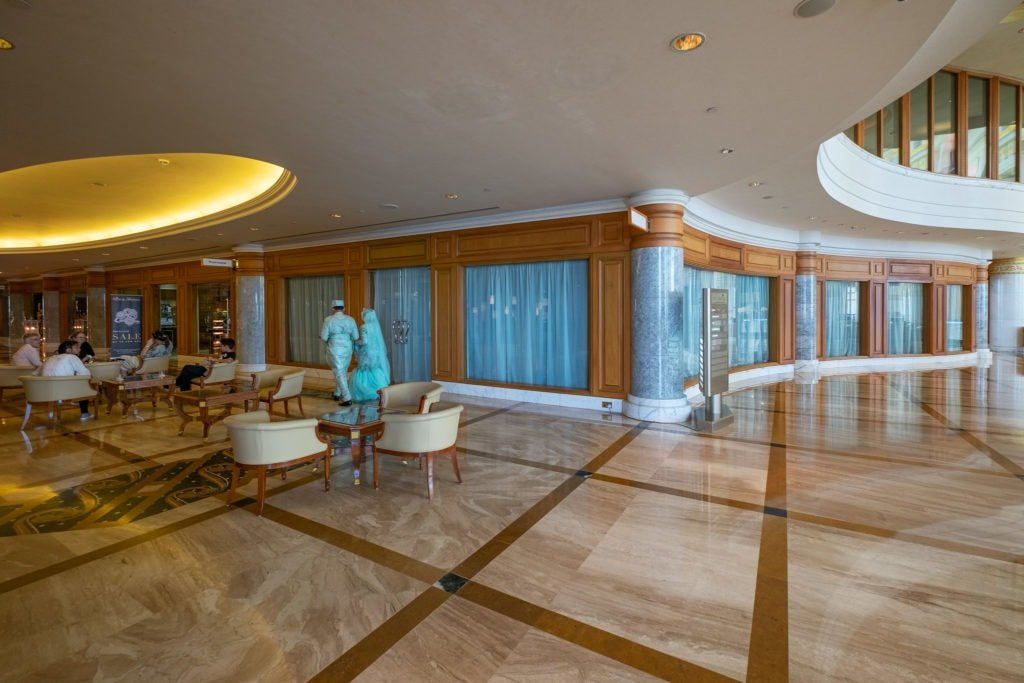 Cafe in the lobby of the luxurious Empire Hotel and Country Club. Jerudong, Brunei.