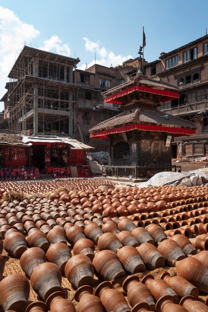 Pottery Square in Bhaktapur. Kathmandu Valley, Nepal.