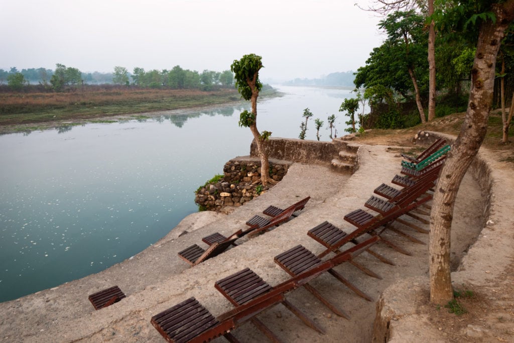 Narayani River, Chitwan National Park. Chitwan Riverside Resort, Nepal.