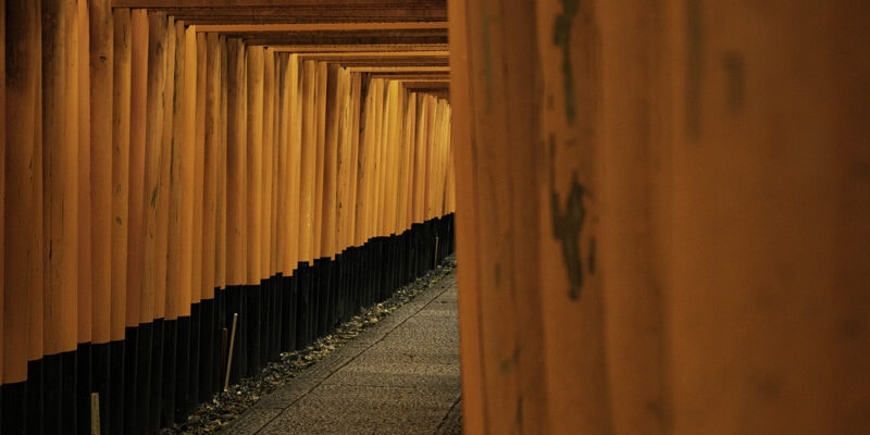 Fushimi Inari-taisha orange torii gates. Kyoto and Osaka photography.